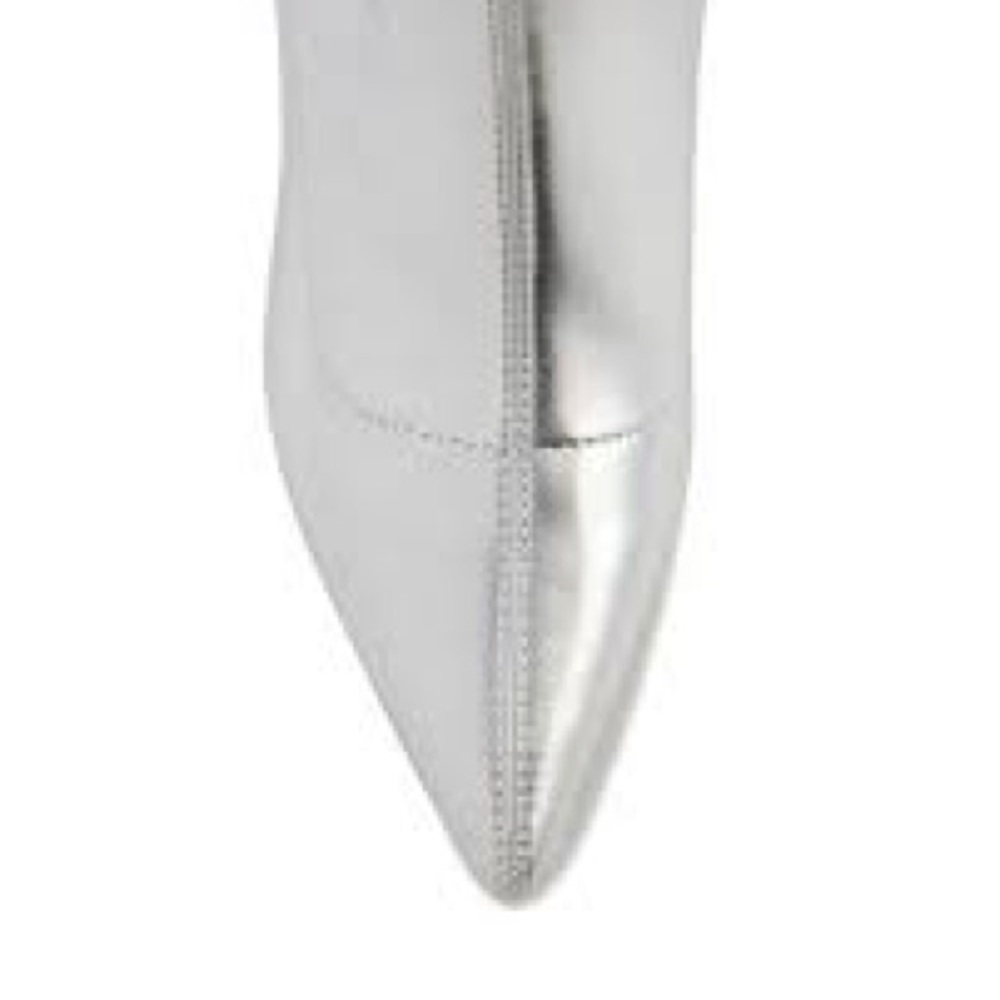 ABOUND Women's Erinn Silver Ankle Boot Kitten Heel Shoes Size 7.5 NEW - Picture 4 of 9